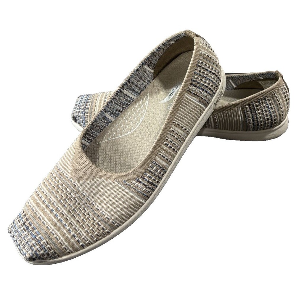 BOBS Skechers Arch Fit Women’s Plush Slip On Shoes Air Cooled Taupe / Multi Sz 9